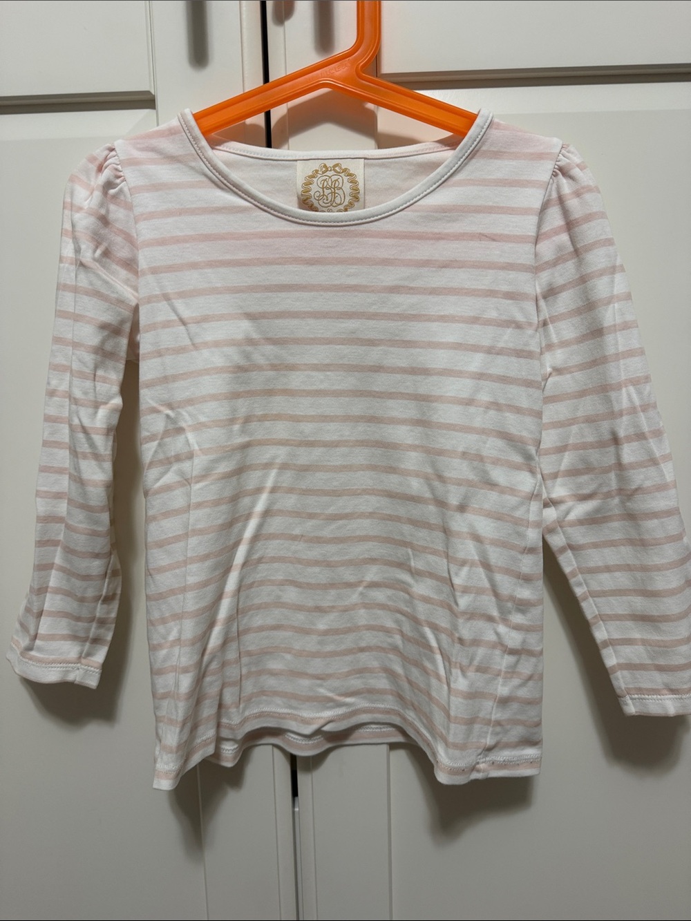 The Beaufort Bonnet Company Pink & White Striped Long-Sleeve Tee